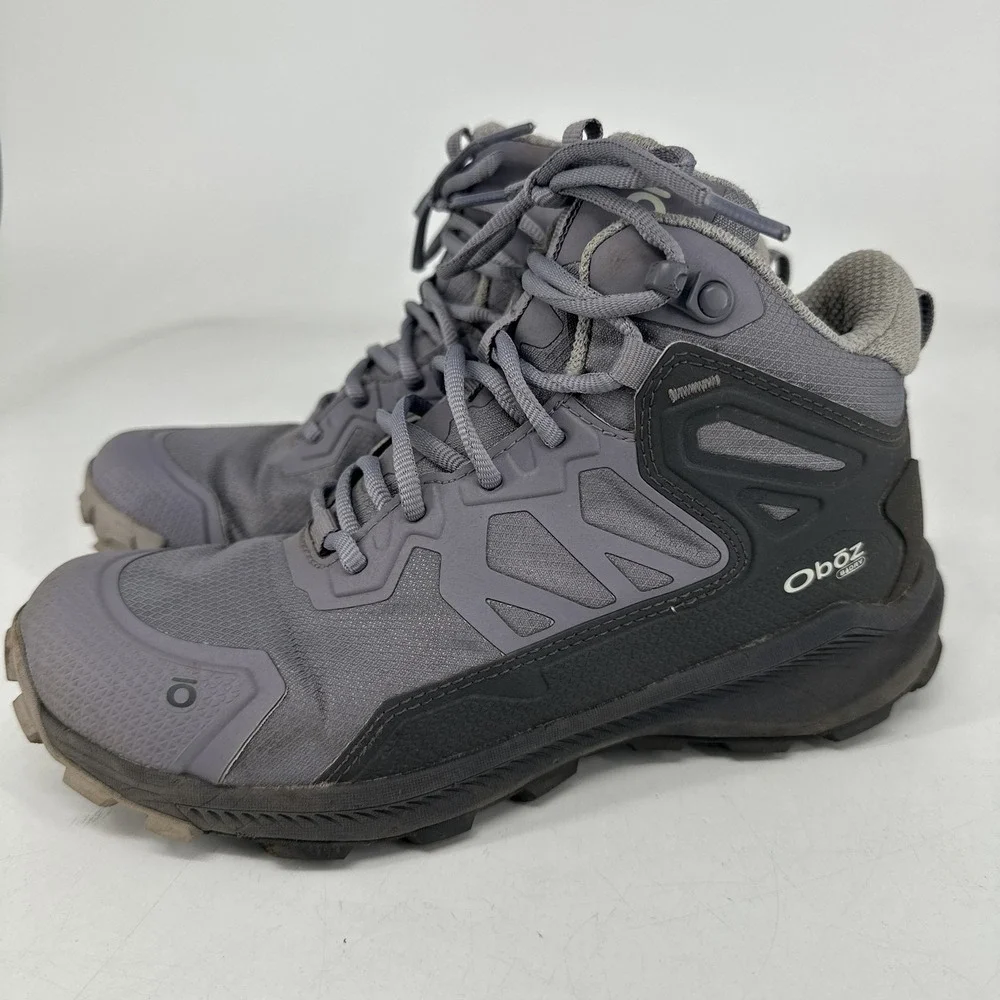 Oboz Katabatic Mid B-Dry Shoes Womens 6 Purple Waterproof Hiking Trail Boots